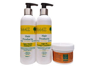 Image of three T444Z hair care products, including Argan Oil Therapy Conditioner, Detox Cleanse Shampoo, and Hair Food. These products are top-ranking for SEO on an online hair care store. The Argan Oil Therapy Conditioner nourishes and strengthens hair, while the Detox Cleanse Shampoo removes impurities and promotes hair growth. The Hair Food product is a nourishing treatment that restores and revitalizes damaged hair. Order now for healthier, more vibrant hair.